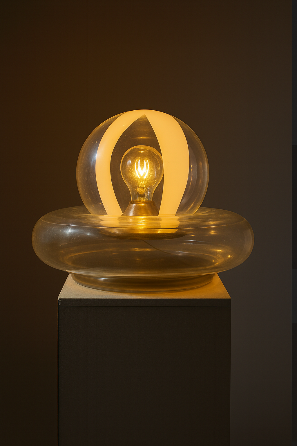 Lampe soucoupe verre